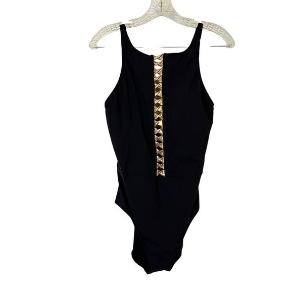 Bleu Rod Beattie Twister High Neck Cut Out One Piece Swimsuit Size 14 MWT - Picture 4 of 12